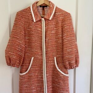 Maje Orange Tweed Dress (L)